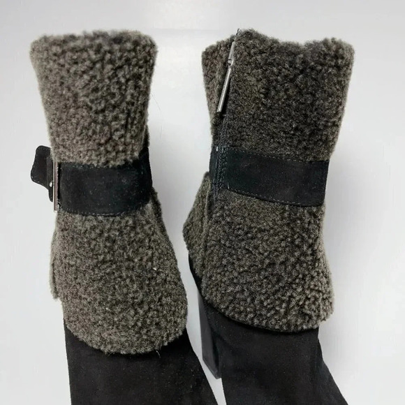 Donald J Pliner Carmen Sherpa Heeled Buckle Booties - Picture 5 of 12